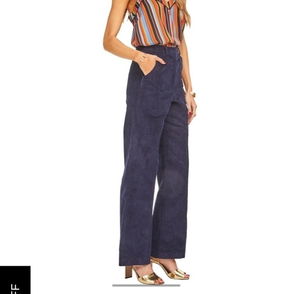 ASTR ROBERTSON PANT NAVY WIDE LEG CORDUROY PANTS XS - Picture 1 of 9